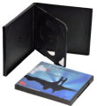 10mm Quadruple PP Half DVD case Black